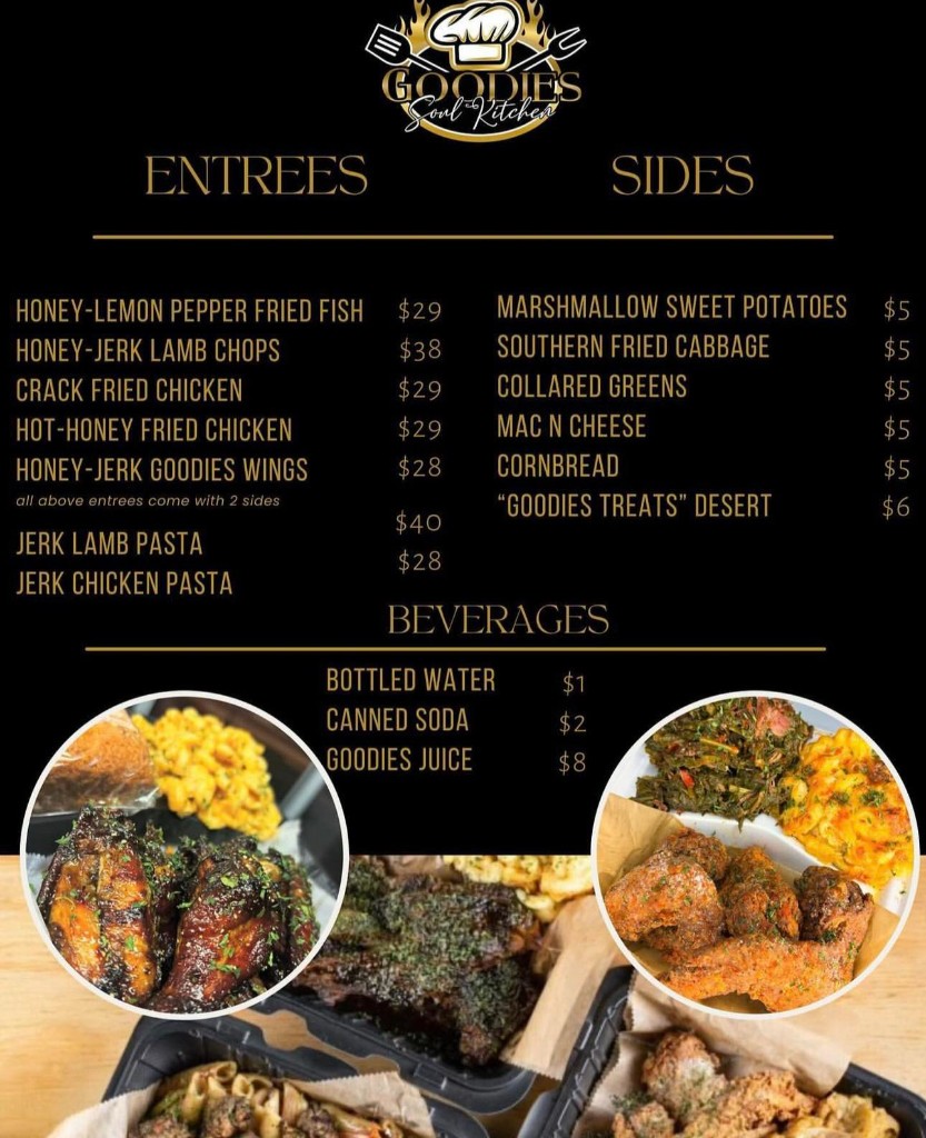 Signature dishes including honey-jerk wings and fried chicken platters